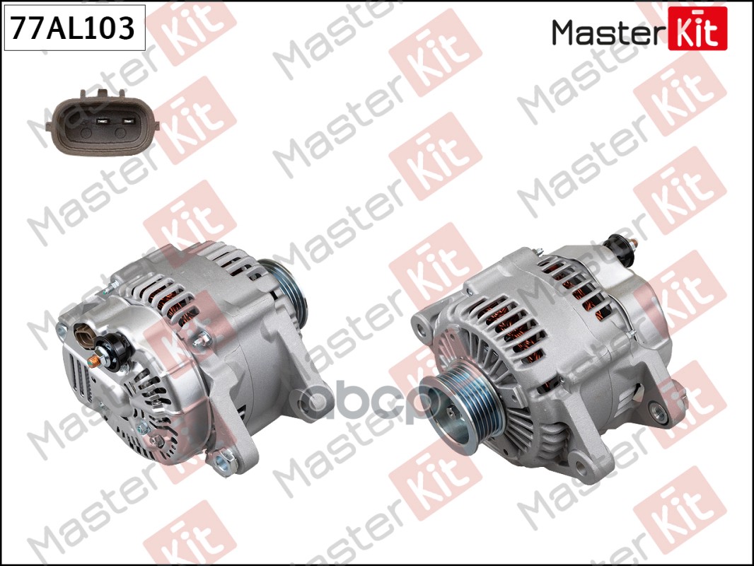 Генератор Citroen C4 II(B7) 09-,Hyundai Santa Fe II(CM) 05-,Kia Magentis(MG) 05- (14V,130A) MasterKit арт. 77AL103