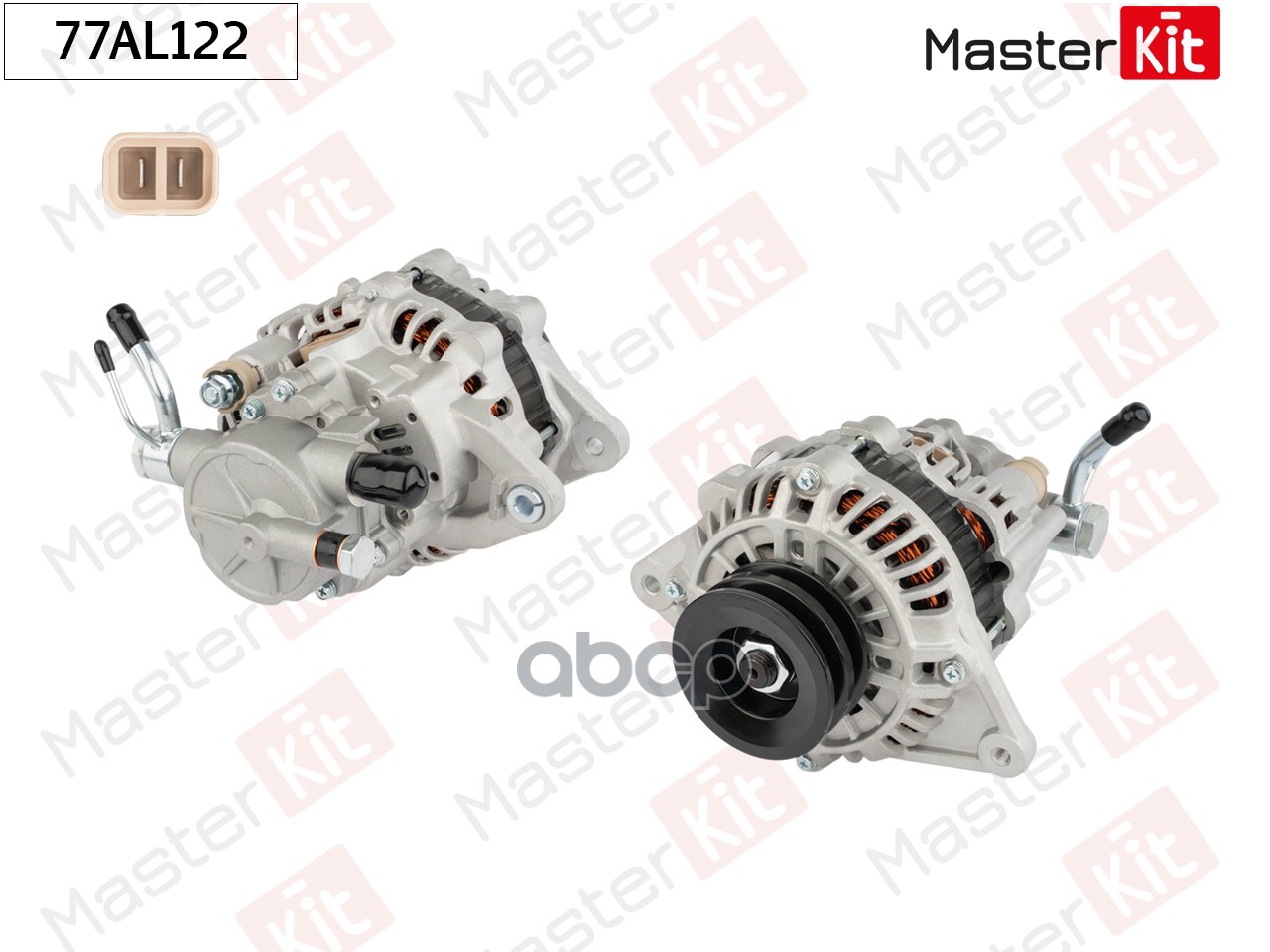 Генератор Hyundai H-1(A1) 97-,Mitsubishi L200(K7_T),Pajero II(V3_W,V2_W) 90-07 (14V,110A) MasterKit арт. 77AL122