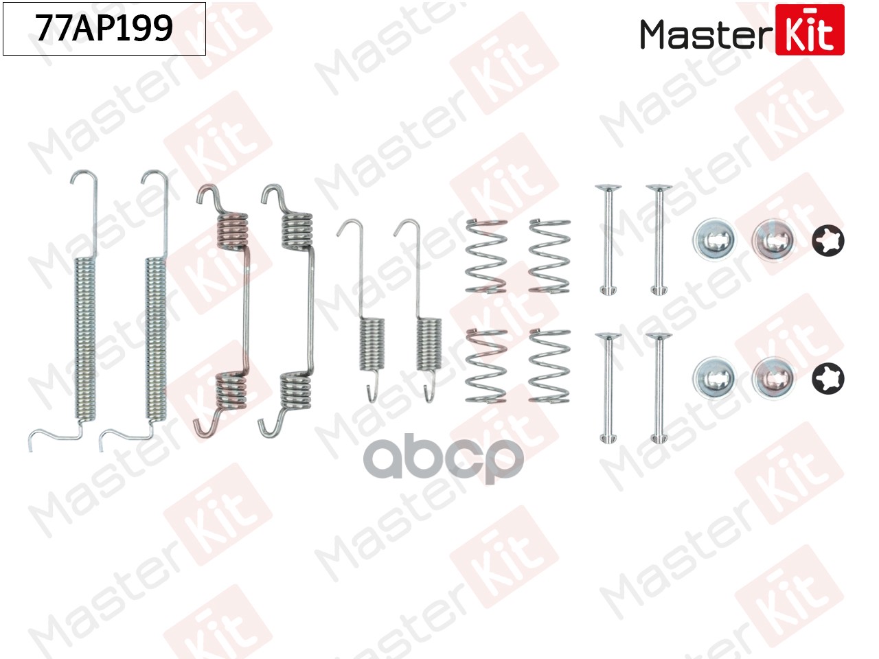 Комплект установочный барабанных колодок Daewoo NEXIA 1995 - 1997 MasterKit арт. 77AP199