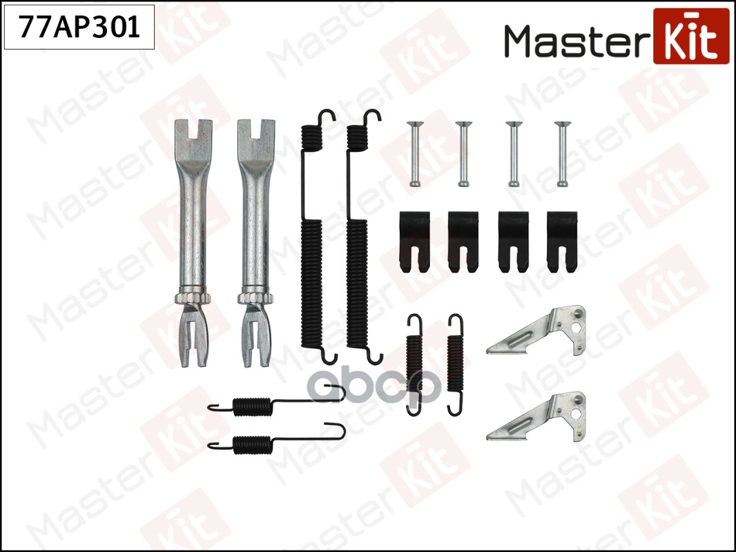 Комплект установочный барабанных колодок VW Polo, Skoda Rapid 10 MasterKit арт. 77AP301
