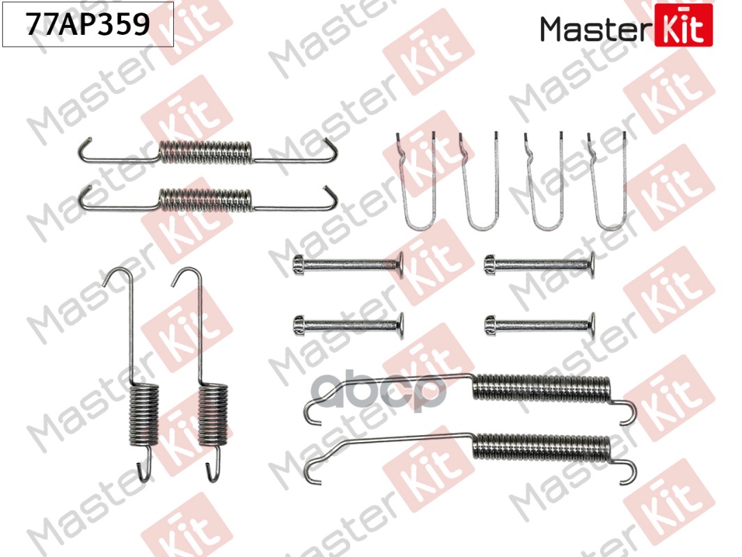 Комплект установочный барабанных колодок Mazda 2 (DE_, DH_3) 2007 - 2015 MasterKit арт. 77AP359