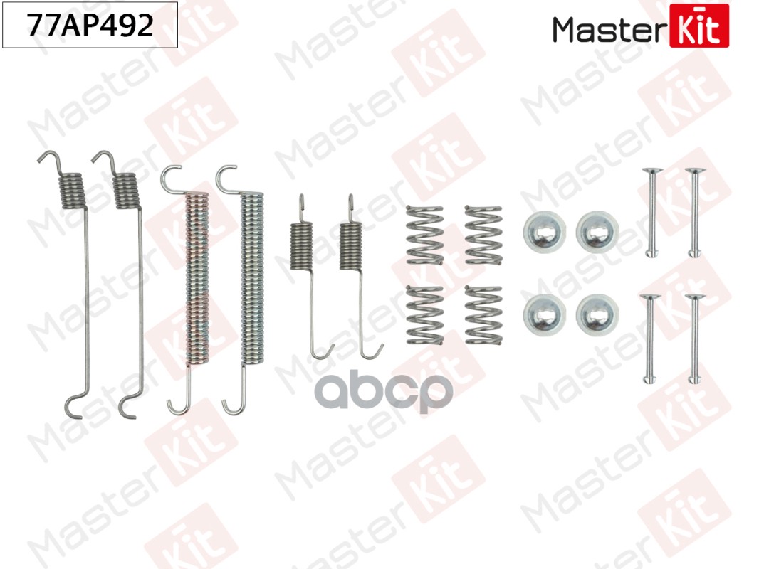Комплект установочный барабанных колодок Peugeot 405 II (4B) 1992 - 1999 MasterKit арт. 77AP492
