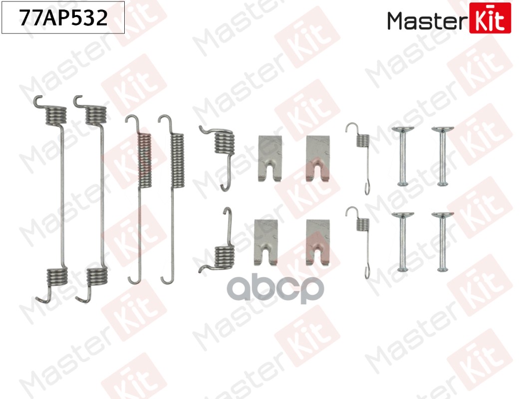 Комплект установочный барабанных колодок Ford ESCORT VII (GAL, AAL, ABL) 1995 - 2002 77AP532 MasterKit арт. 77AP532