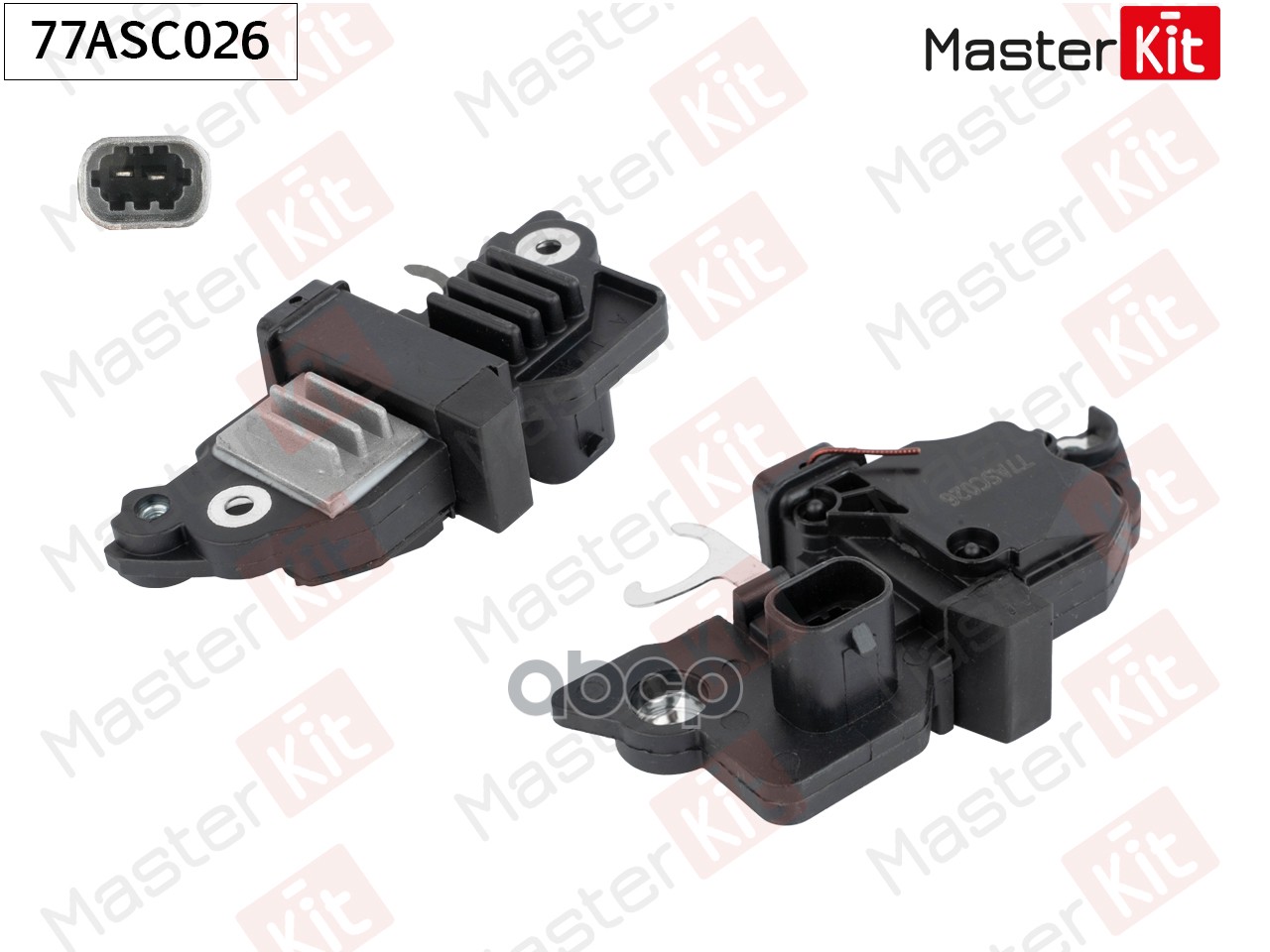 77ASC026 Регулятор напряжения генератора OPEL ASTRA G/H  CORSA D MasterKit арт. 77asc026