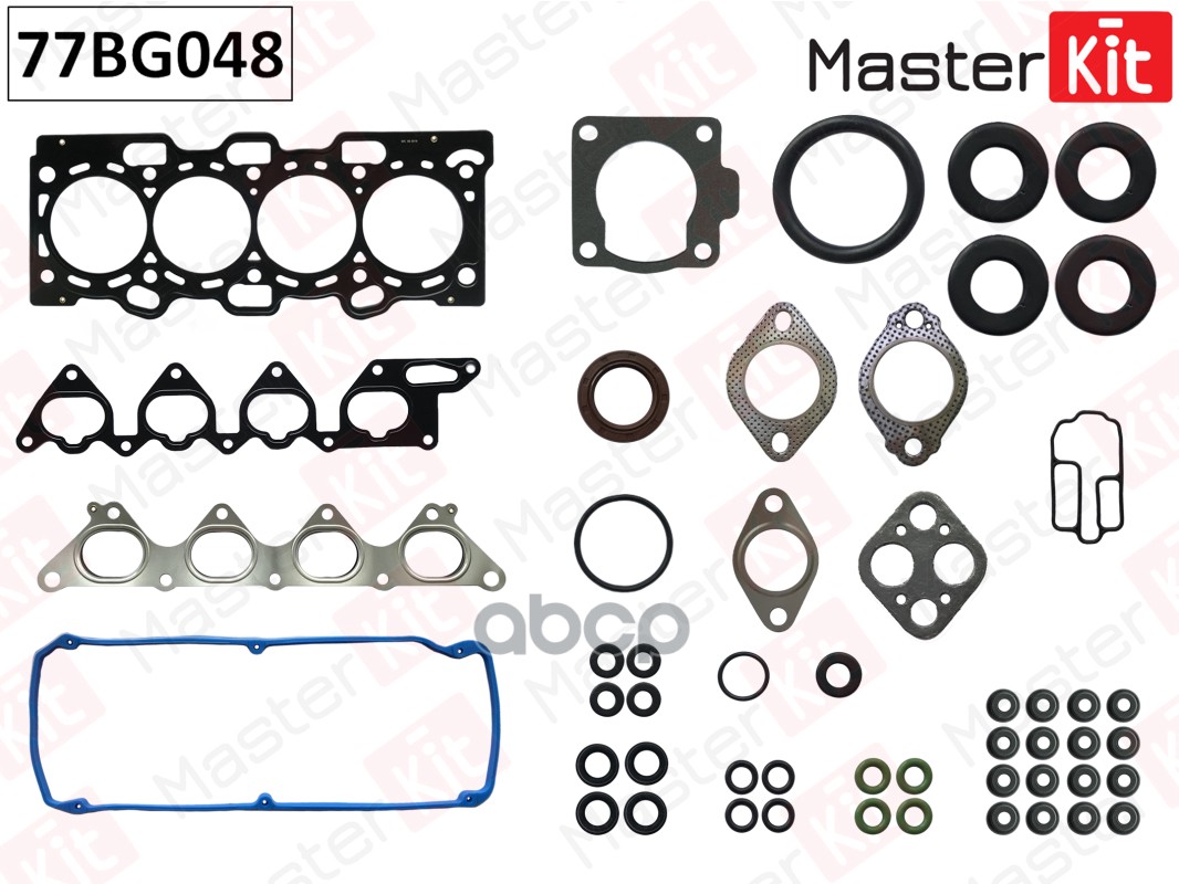 77BG048 Верхний комплект прокладок ГБЦ Mitsubishi Lancer Colt IV Carisma 4G92 4G93 95-06 MasterKit арт. 77bg048