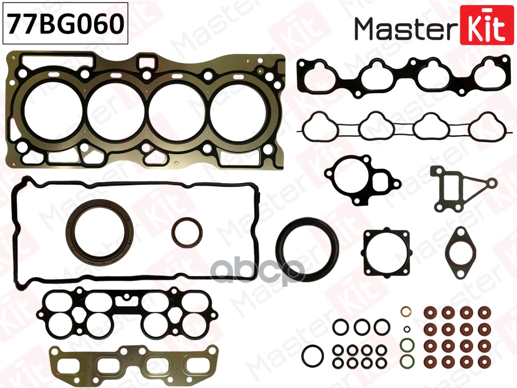 Комплект прокладок ДВС Nissan X-TRAIL(T30) (QR20DE) 01-13 77BG060 MasterKit арт. 77BG060