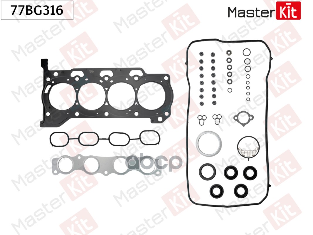 Комплект прокладок ГБЦ TOYOTA 1ZR-FAE, 2ZR-FAE MasterKit арт. 77BG316