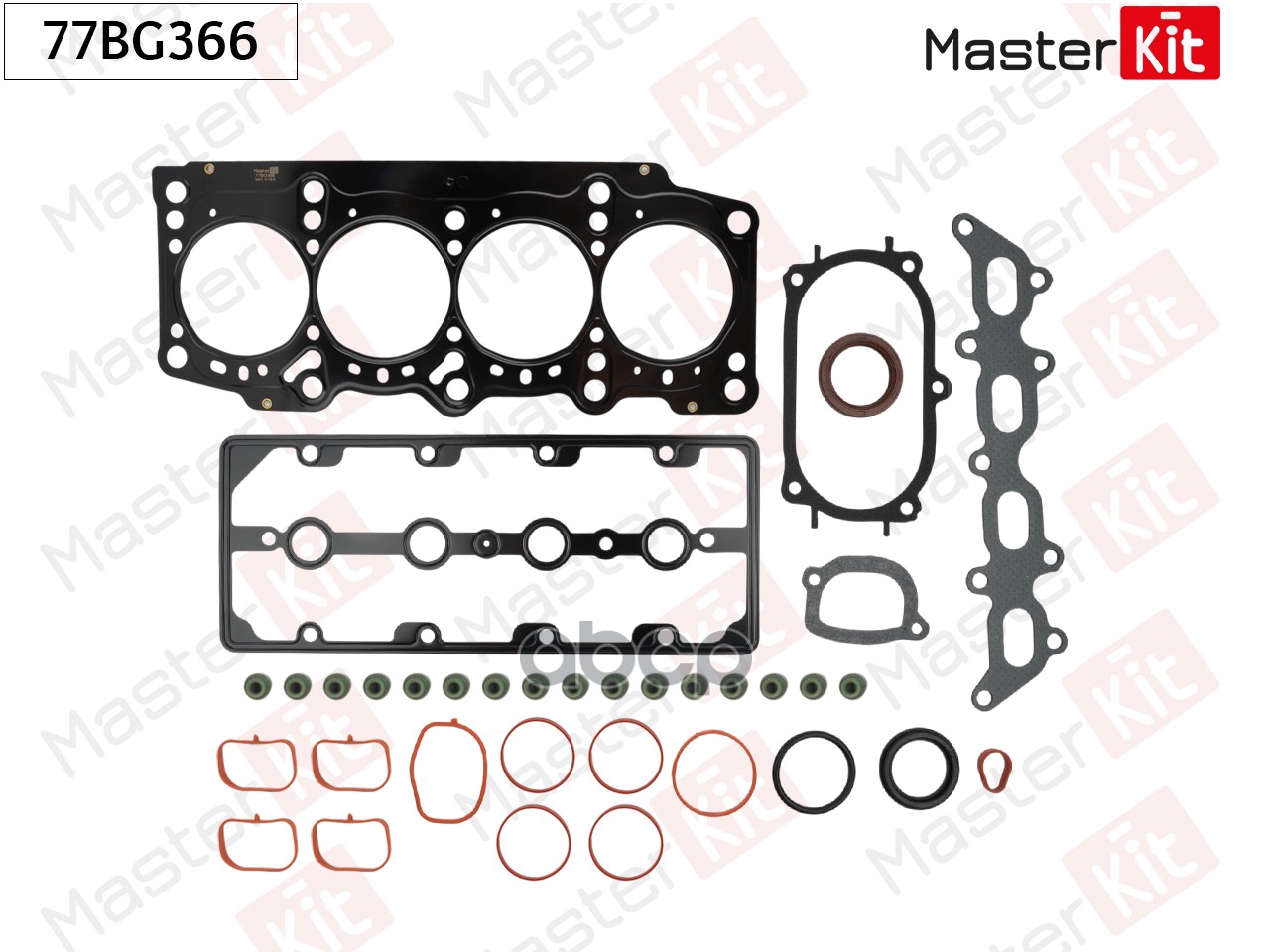 Комплект прокладок ГБЦ Fiat DOBLO вэн (263_) 843 A1.000 MasterKit арт. 77BG366