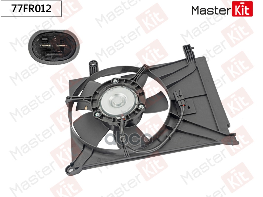Вентилятор охлаждения радиатора Daewoo LANOS (KLAT) 1997 - MasterKit арт. 77FR012