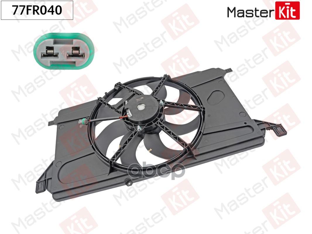77FR040 Вентилятор охлаждения радиатора Ford FOCUS II (DB_  FCH  DH  DA_  HCP  DP  FFS  DS)/Mazda 2 MasterKit арт. 77fr040