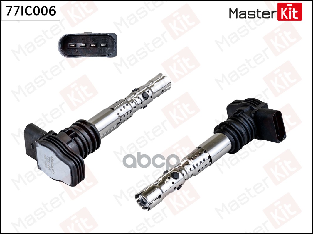 Катушка зажигания Skoda Superb I(3U4) 01-08,VW Passat(3B3),Polo(9N_) 00-12 MasterKit арт. 77IC006