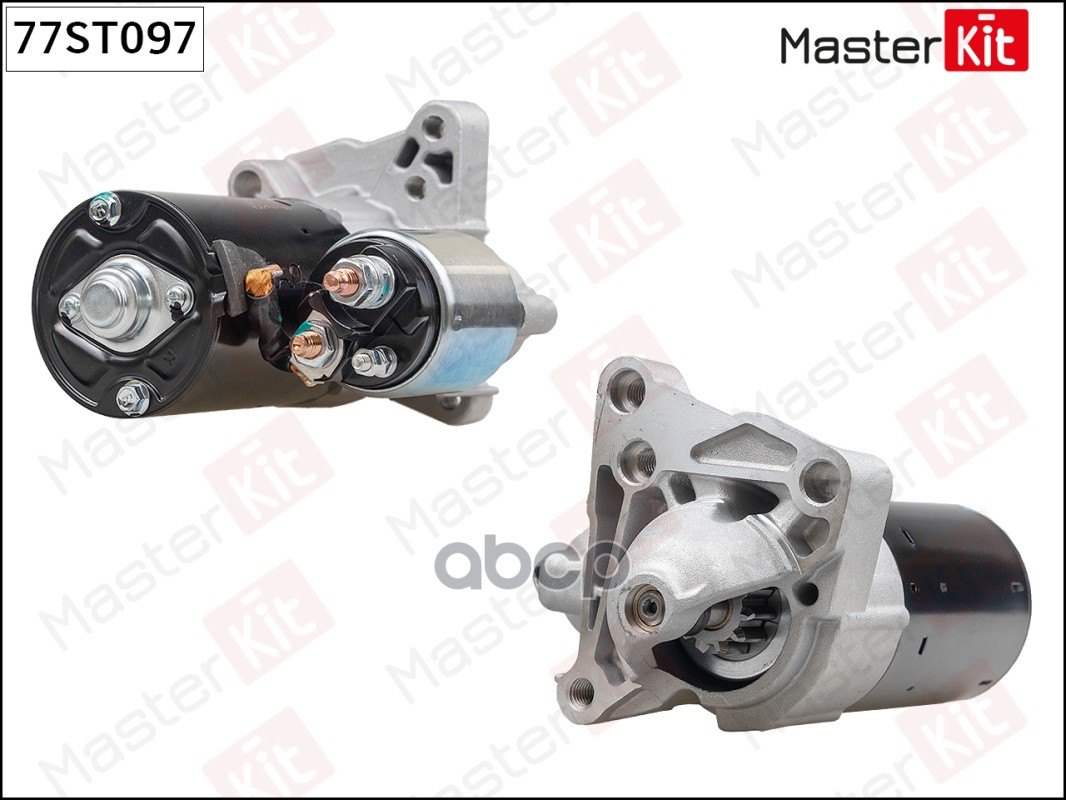 Стартер Renault Duster(HS_),Laguna III,Megane III,Trafic II 01- (1,2kW) MasterKit арт. 77ST097
