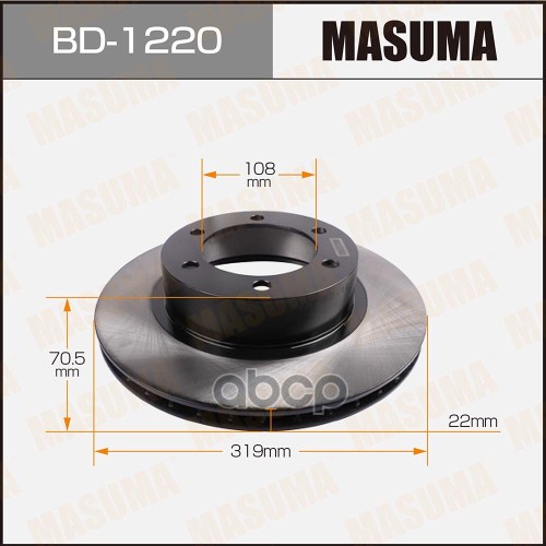 Диск тормозной передний TOYOTA 4RUNNER MASUMA BD-1220 Masuma арт. BD-1220