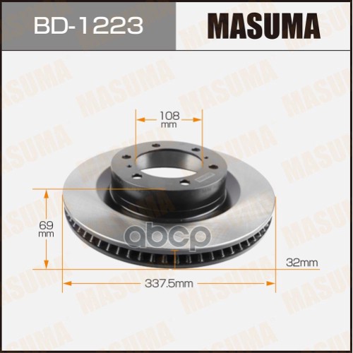 Диск тормозной передний TOYOTA 4RUNNER MASUMA BD-1223 Masuma арт. BD-1223