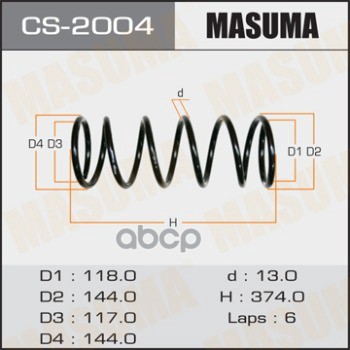 Пружина Подвески Masuma арт. CS2004