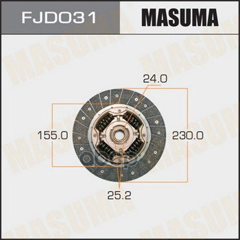 Диск сцепления SUBARU FORESTER MASUMA FJD031 Masuma арт. FJD031