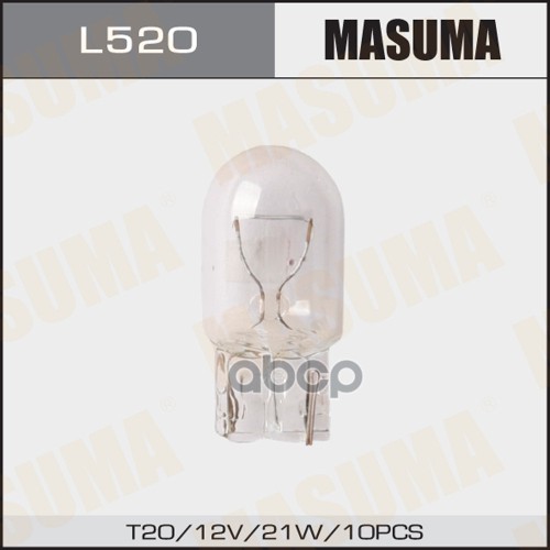 Лампа 12V T20 21W Masuma 10 Шт. Картон L520 Masuma арт. L520