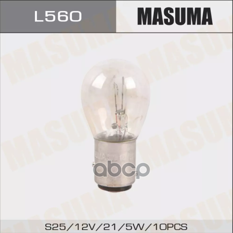 Лампа 12V P21/4W 21/4W Baz15d Masuma 1 Шт. Картон L560 Masuma арт. L560
