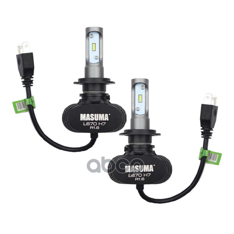 Лампа Светодиодная 12/24V H7 18W 4000Lm Px26d 6000K Masuma Led 2 Шт. Картон L670 Masuma арт. L670