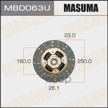 Диск сцепления MITSUBISHI DELICA MASUMA MBD063U Masuma арт. MBD063U