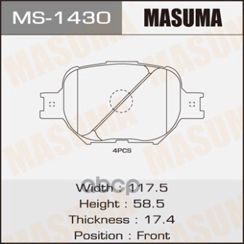 Колодки  Дисковые Masuma арт. MS1430