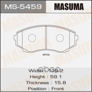 Колодки  Дисковые Masuma арт. MS5459
