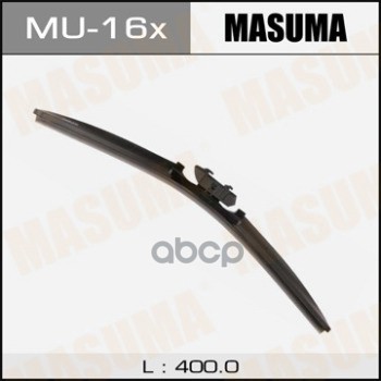 Щетка стеклоочистителя 400 мм бескаркасная 1 шт MASUMA Flat Wiper Blade MU-16x Masuma арт. MU-16x