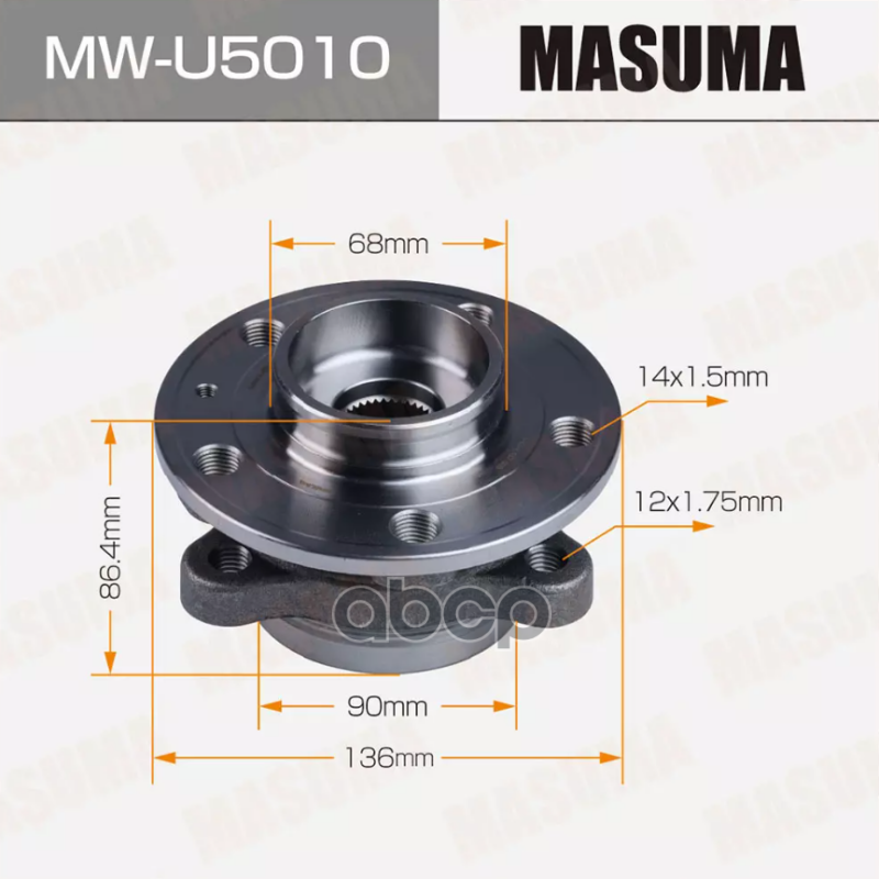 Ступичный Узел Передний Masuma Mwu5010 Masuma арт. MWU5010