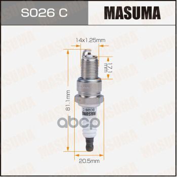 Свеча зажигания BPR6ES-11 (4824) HYUNDAI KIA MAZDA MITSUBISHI NISSAN SUBARU MASUMA S026C Masuma арт. S026C