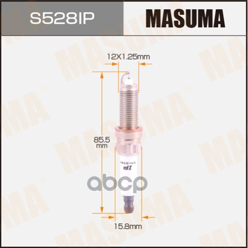 Свеча зажигания IRIDIUM+PLATINUM IRIDIUM+PLATINUM (SILZKBR8D8S) MASUMA S528IP Masuma арт. S528IP