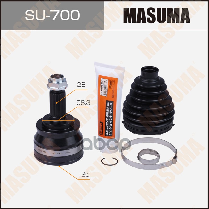 Шрус Masuma 26Х58,3Х28 (1/6) Masuma арт. SU700