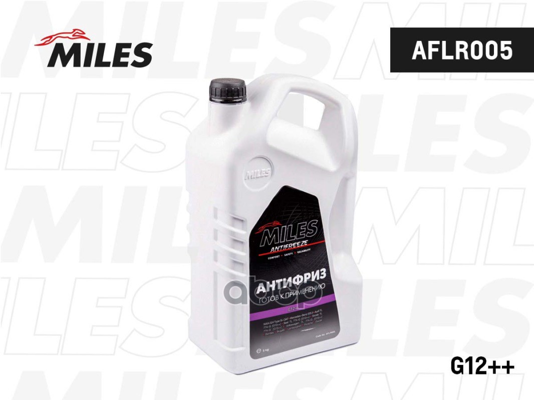 Антифриз готов к применению G12++ (фиолетовый, SUPER LONG LIFE COOLANT -40C) 5кг AFLR005 Miles арт. AFLR005