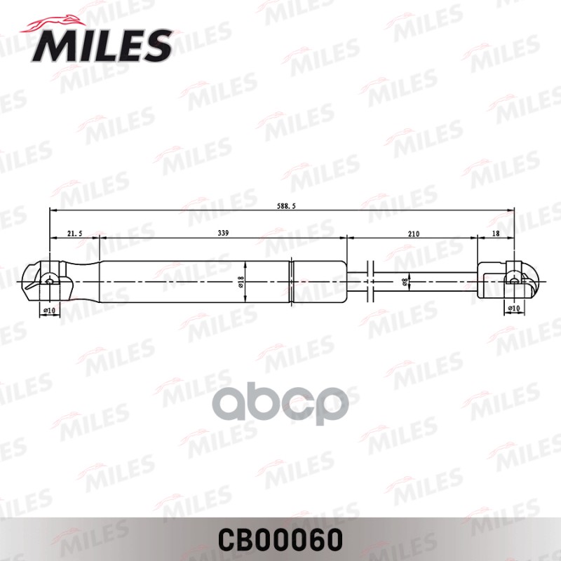 Упор газовый капота RENAULT DUSTER Miles арт. CB00060