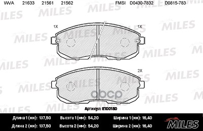 Колодки тормозные передние (без датчика) (Смесь Semi-Metallic) (NISSAN JUKE F15, TEANA I-II, MAXIMA J30, A32, TIIDA, SUZUKI S...