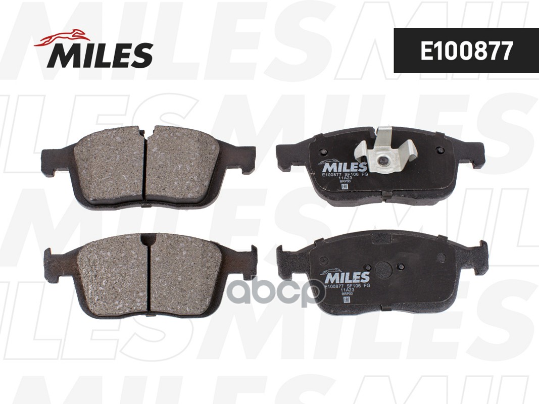 Колодки тормозные (Смесь Semi-Metallic) VOLVO XC60 08- передние E100877 Miles арт. E100877