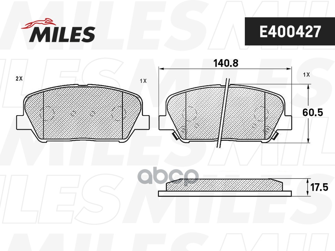 Колодки тормозные дисковые передние Miles арт. E400427