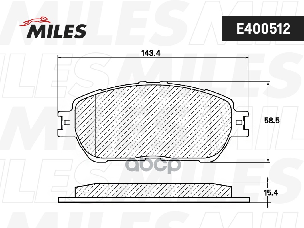 Колодки тормозные дисковые передние Miles арт. E400512