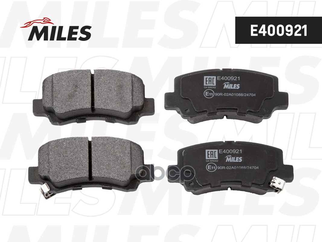 Колодки тормозные CHERY KIMO/SUZUKI WAGON R+ 1.0/1.2 98-00 передние Miles арт. e400921