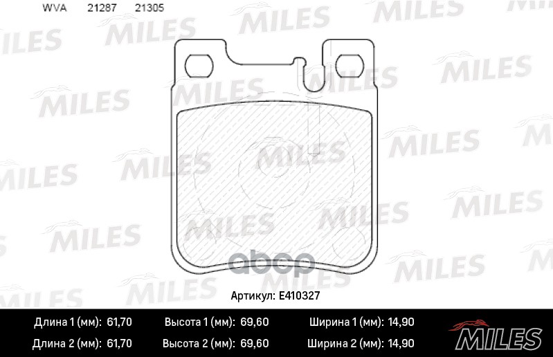 Колодки тормозные задние  MERCEDES W202/203 AMG/210/140 ( Смесь Low-Metallic  ISO 9001 ). Miles арт. e410327
