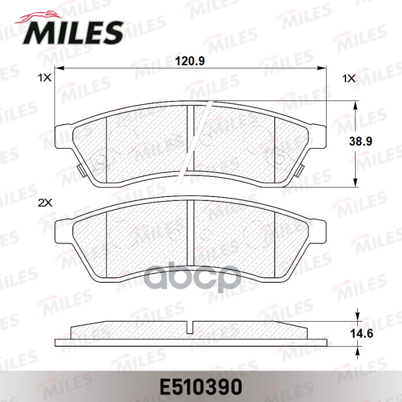 Колодки тормозные задние (Смесь CERAMIC серия PRO) CHEVROLET EPICA 06- (TRW GDB4172) E510390 Miles арт. E510390