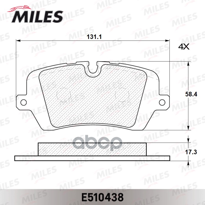 Колодки тормозные задние (Смесь CERAMIC серия PRO) LAND ROVER RANGE ROVER IV 12-/SPORT 13- (TRW GDB2029) E510438 Miles арт. E...