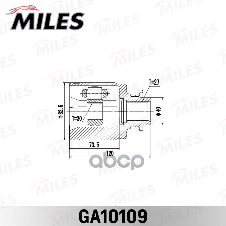 ШРУС HONDA CR-V RD1/2 AT (LH)/HR-V GH1/2/3 AT (LH)внутр. Miles арт. ga10109