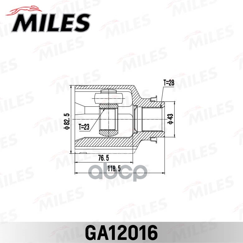 ШРУС MAZDA 626 91-02 внут. прав. Miles арт. ga12016
