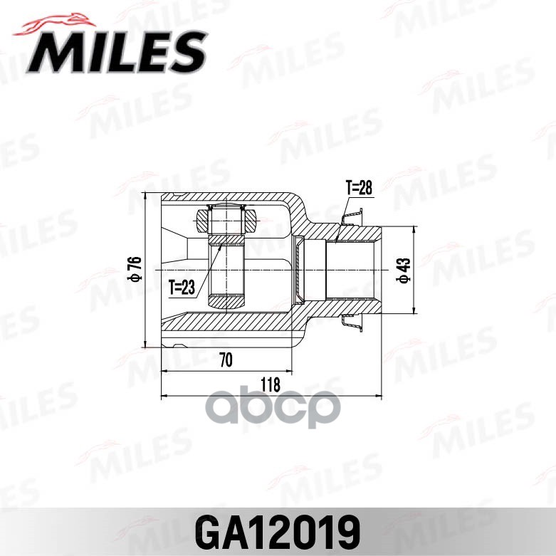 ШРУС Mazda 3 АКПП 03-08 внутр. правый Miles арт. ga12019