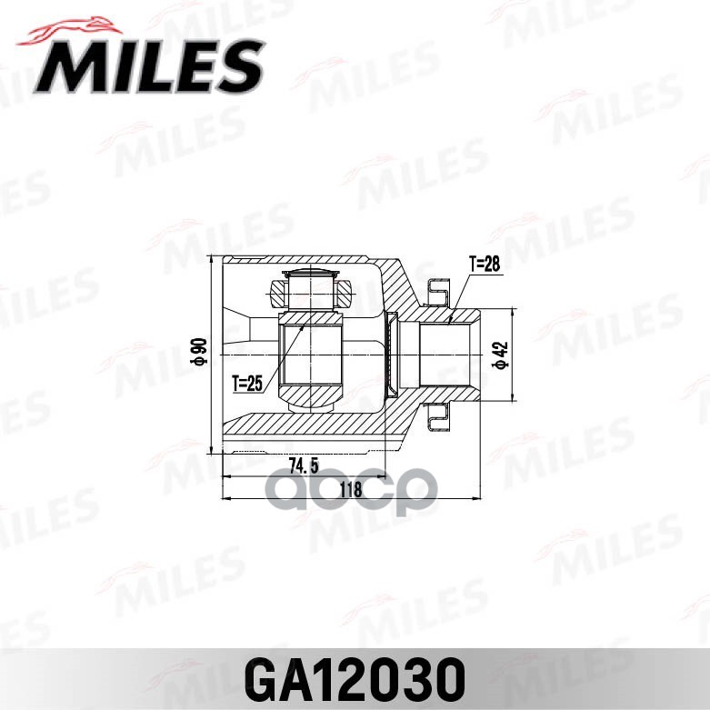 ШРУС KIA OPTIMA/MAGENTIS 09 (2009-) [GEN] внутр. правый Miles арт. ga12030