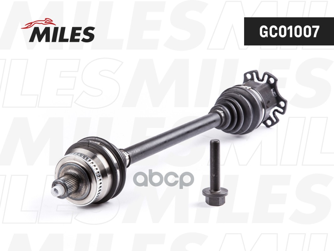Привод в сборе левый AUDI A4 1.8-3.0 00-05 (ABS) (GKN 304291) GC01007 Miles арт. GC01007