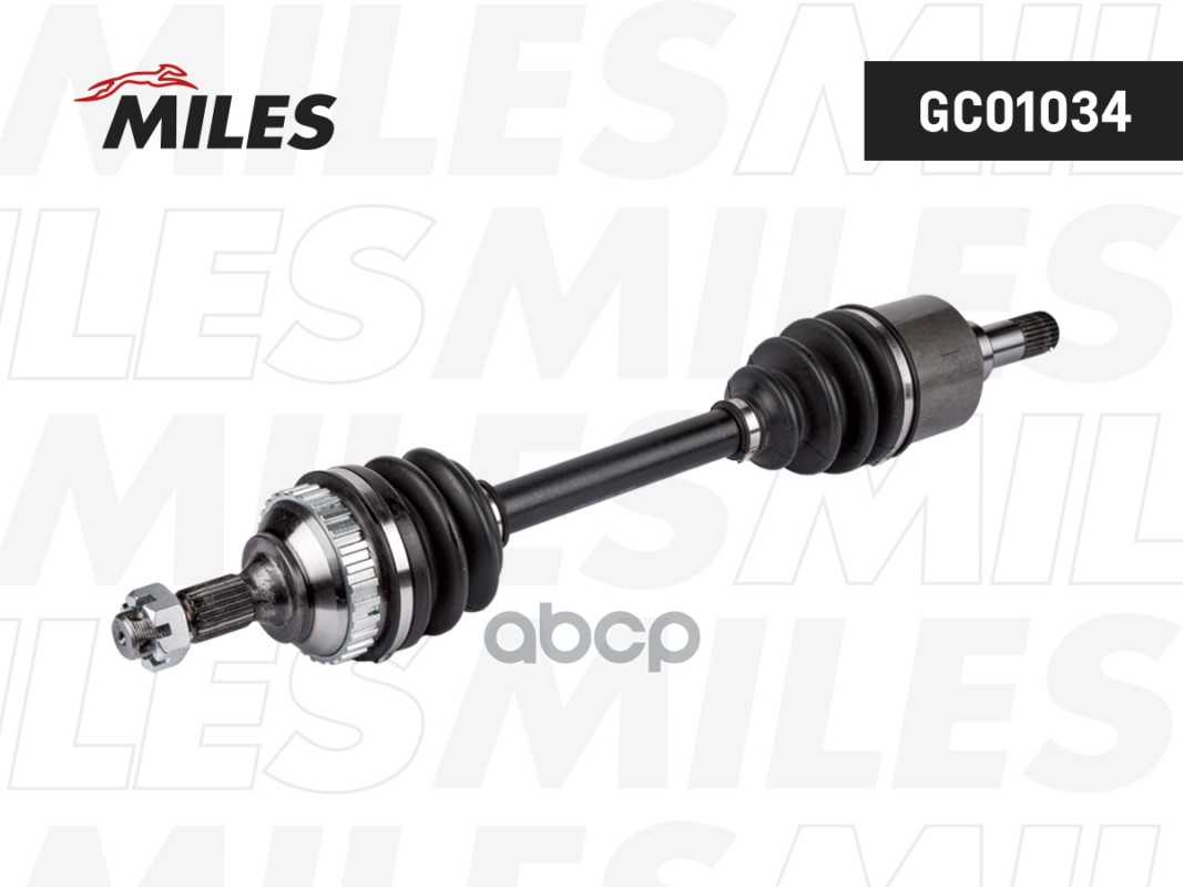Привод в сборе левый CITROEN BERLINGO/PEUGEOT PARTNER 1.9TD-2.0 97- (ABS) (GKN 303253) GC01034 Miles арт. GC01034