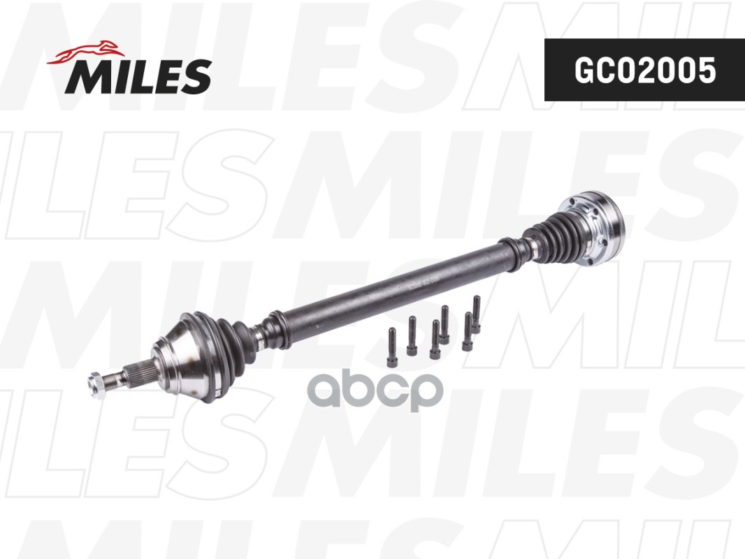 Привод в сборе правый AUDI A3/SKODA OCTAVIA/VW GOLF/BORA 1.9TD-2.8 98- (GKN 303927) GC02005 Miles арт. GC02005