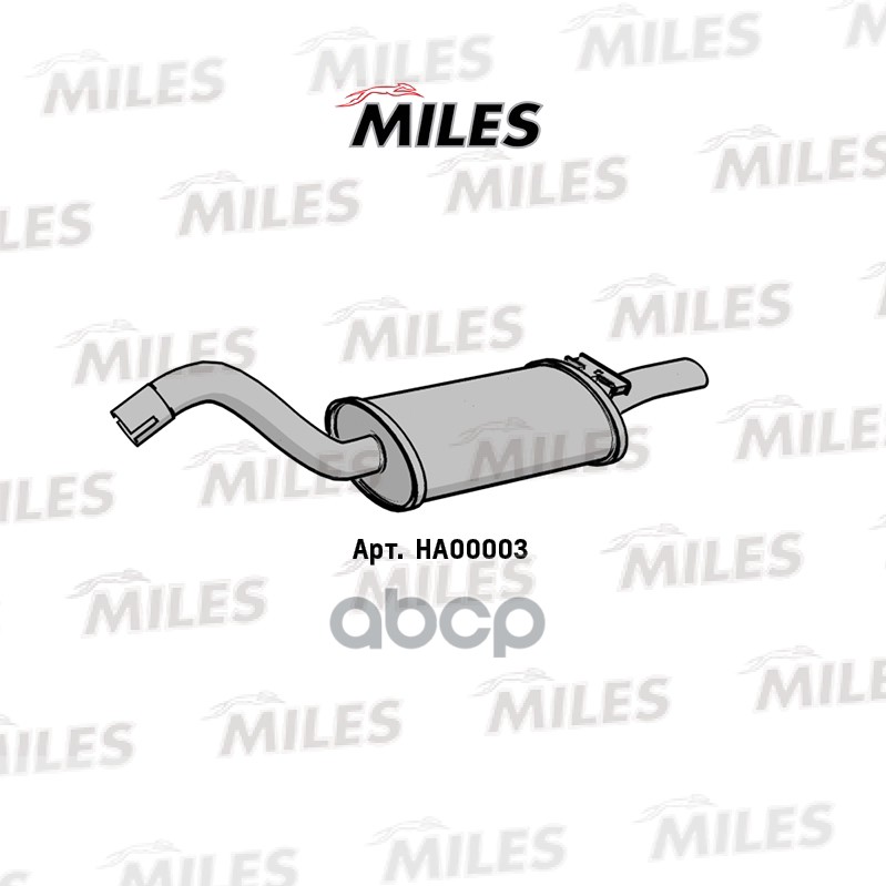Глушитель Audi Coupe / A80 1.4  1.6  1.8  1.9  2.0 89-91 Miles арт. ha00003