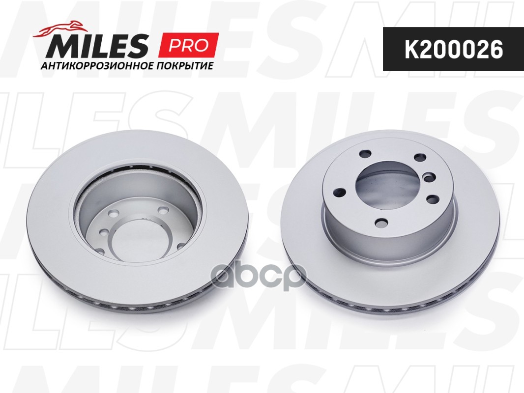 Диск тормозной (серия PRO с антикоррозионным покрытием) BMW 1 E81/E87 1.6/2.0 04- передний вент.  K200026 Miles арт. K200026